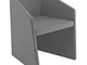Poltrona attesa Smog Unisit - ignifugo - grigio - SG1/IT