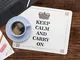 Tappetino mouse "keep calm and carry on"