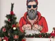 Disegno per pareti Babbo Natale hipster