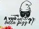 Stencil Personaggio pulcinella con pizza