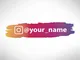 Stickers Instagram tratto di vernice personalizzato