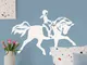 Sticker murale Ragazza che monta un cavallo