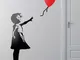 Sticker decorativo Banksy bimba con cuore