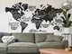 Adesivo murale mappamondo Mappa del mondo con dettagli