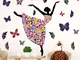 Sticker murale danza Ballerina farfalla