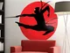 Sticker decorativo silhouette ninja