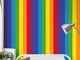 Carta da parati verticale arcobaleno di colori