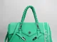 Tote Quiny Large in Pelle Verde