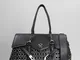 Tote Quiny Hole Medium in Pelle Nera