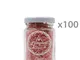 IDEA SEGNAPOSTO - BOMBONIERA 100 vasetti "Dolce" Zucchero al Lampone  60 gr