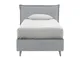 GIAVA - Letto singolo con rete in appoggio, grigio