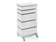 Cassettiera con ruote Big Bobo, bianco opaco