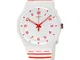 Orologio Swatch bianco e rosso