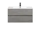 Mobile bagno Willy Cement 90, cemento/bianco