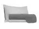 Completo letto linea Natural Color, grigio chiaro/fumo