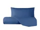 Parure Copripiumino in "Flanellina" di Cotone Singolo Blu Infinito