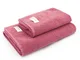 Set asciugamani Elisir (1 asciugamano viso + 1 asciugamano ospite), lampone