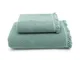 Set asciugamani Eden (1 asciugamano viso + 1 asciugamano ospite), verde