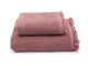 Set asciugamani Eden (1 asciugamano viso + 1 asciugamano ospite), rosa antico