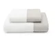 Set asciugamani Pois (1 asciugamano viso + 1 asciugamano ospite), bianco/creta