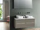 Composizione doppio lavabo 5 pezzi MALMO rovere cenere