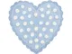 Tappeto bagno cuore 55x55, pois azzurro