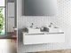 Composizione doppio lavabo 8 pezzi PERTH bianco