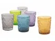 Marrakech set 6 bicchieri acqua 240 ml, multicolore