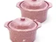 Set 2 pz. mini cocotte stoneware alta resistenza Stonerose