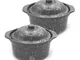 Set 2 pz. mini cocotte stoneware alta resistenza Pierre Gourmet