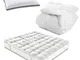 Set matrimoniale Topper bed + 2 guanciali + piumino Warm, bianco