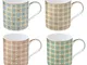 Set 4 Porc.mug 350 ml in scatola colore 4 decori ass. ELEGANZA DECO CHIC