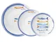 Set 18 pezzi (6x piatto piano-piatto fondo-piatto dessert) in scatola singola bianca BORD...