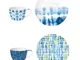 Set 2 tazze da caffè in porcellana 110 ml. e piattini in scatola colorata SHIBORI