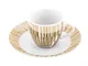 Tazza da caffè con piatto in porcellana set 6 pezzi Curry bronzo