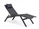 Chaise longue con poggiatesta Krion antracite jx55