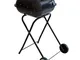 Bbq quadrato con coperchio e 2 ruote 49x47x83cm