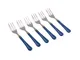 Set 6 pezzi forchettine dolce linea GIULIETTA, blu