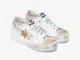 2 Star Sneakers hs Bianco/crosta Beige Glitterata 2sd3848-255