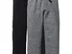 Pantaloni in felpa (pacco da 2) (Nero) - bpc bonprix collection