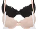 Reggisenoimbottito con ferretto (pacco da 3) (Nero) - BODYFLIRT