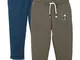 Pantaloni da jogging (pacco da 2) in cotone biologico (Blu) - bpc bonprix collection