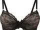 Reggiseno imbottito con ferretto e strass (Nero) - BODYFLIRT