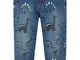 Jeans in felpa fantasia slim fit (Blu) - John Baner JEANSWEAR