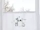 Tenda a vetro con renne ricamate (Bianco) - bpc living bonprix collection