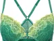 Reggiseno imbottito con ferretto e chiusura anteriore (Verde) - BODYFLIRT