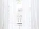 Tenda trasparente con fiori ricamati (pacco da 1) (Bianco) - bpc living bonprix collection