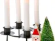 Soprammobile mini ghirlanda dell'Avvento con decorazioni (set 4 pezzi) (Nero) - bpc living...