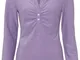 Maglia glitterata a maniche lunghe (viola) - BODYFLIRT