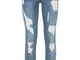 Jeans skinny con effetto sdrucito (Blu) - RAINBOW